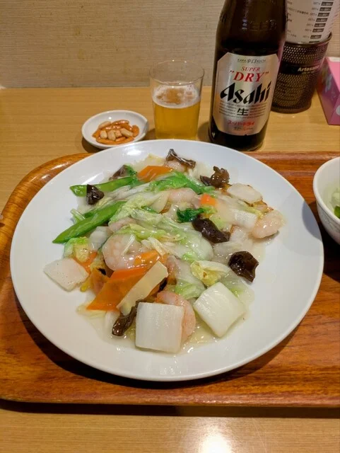 餡かけ海老焼きそば