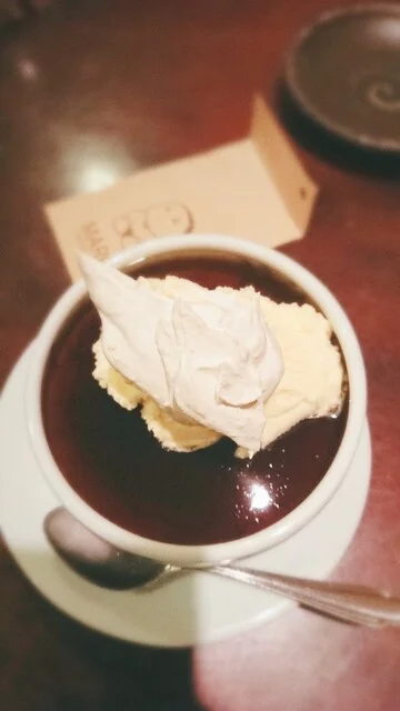 コーヒーゼリー上から