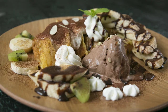 ティラミス風バナナショコラフレンチワッフル