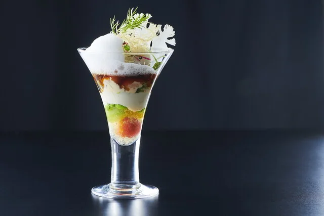 スペシャリテ野菜魚介パフェ