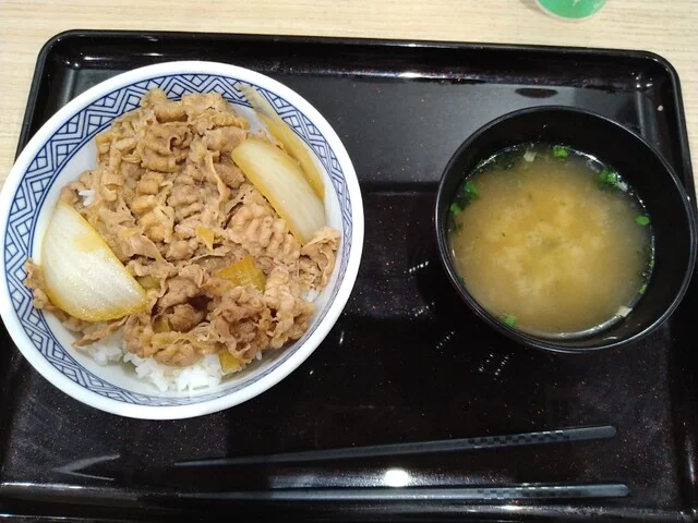 牛丼とみそ汁