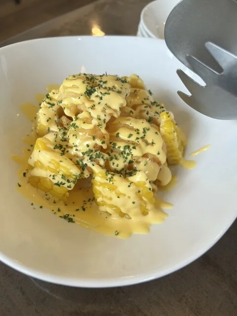 とうもろこしとエビのマヨソース