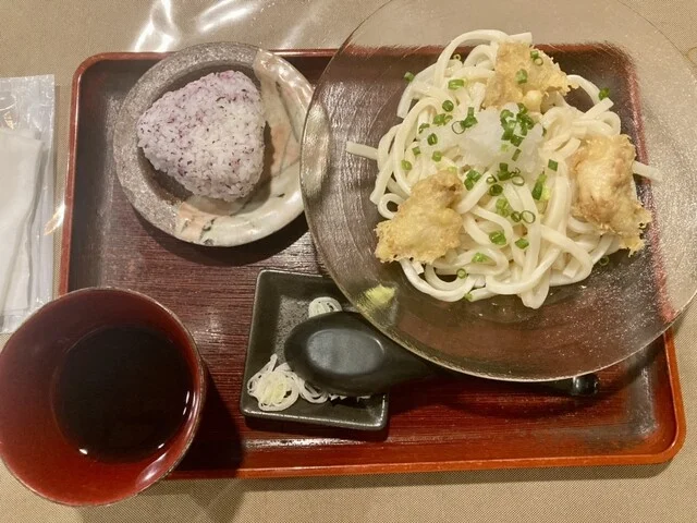 鶏天おろしうどんと小むすび