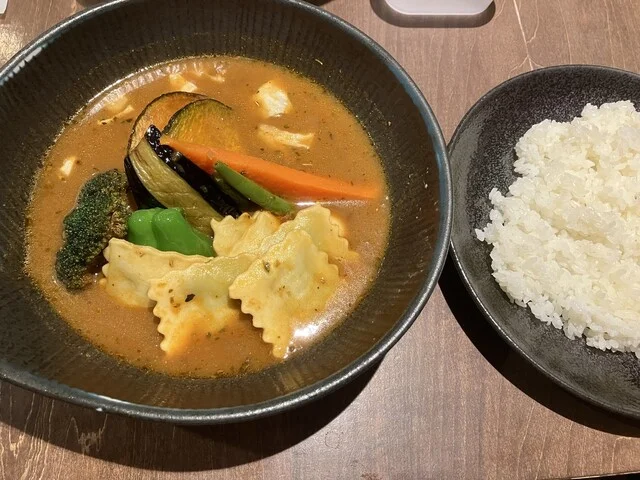 ラビオリto野菜カレー