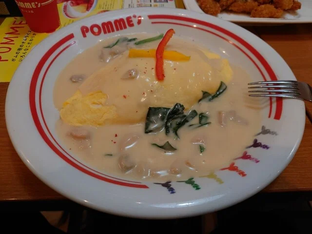 チキンとほうれん草のクリームソース