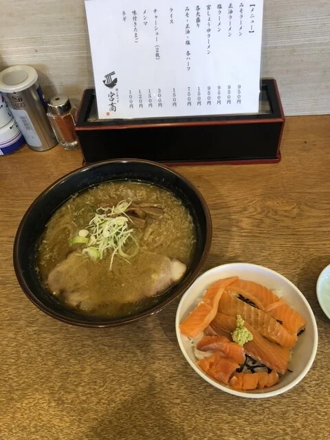 ミニサーモン丼セット