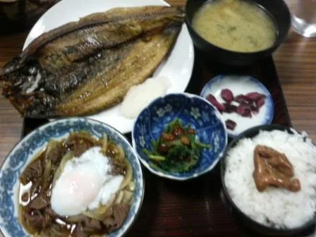 開きニシン定食