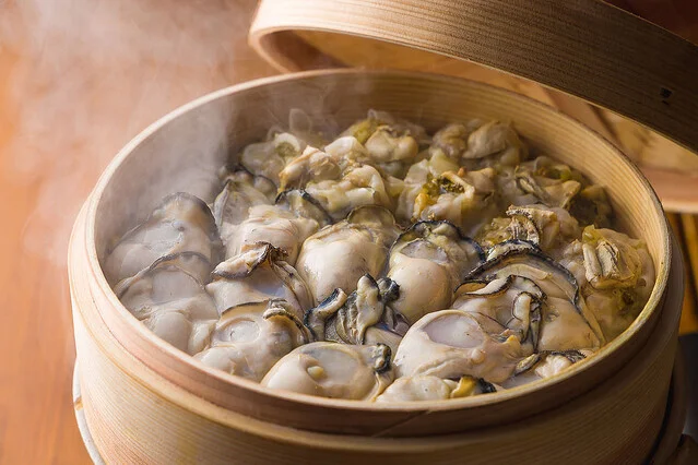 蒸し牡蠣