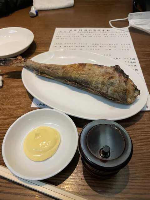 特大生干し氷下魚焼き