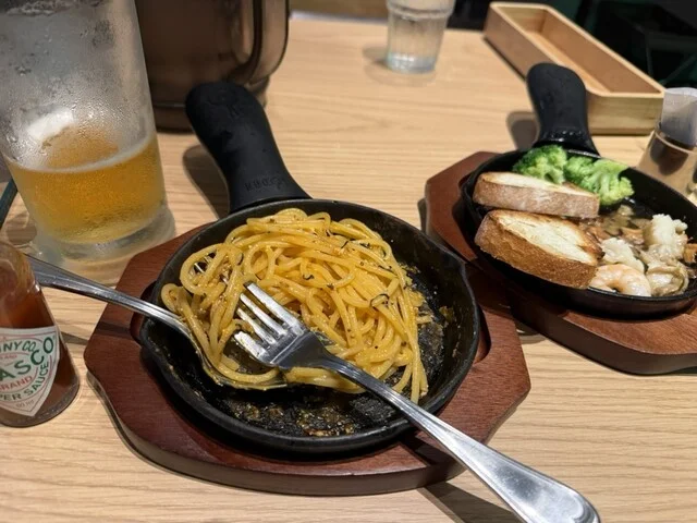 鉄板パスタ