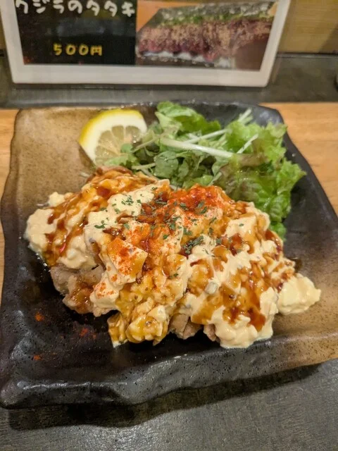 焼き鳥メイン⭐︎棚ぼたウイスキー : タスクの写真