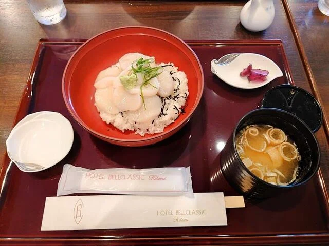 【ホタテ丼】〜ホテルで朝食をシリーズ（１） : ホテルベルクラシック北見の写真