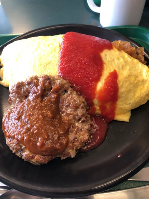 オムライスハンバーグ