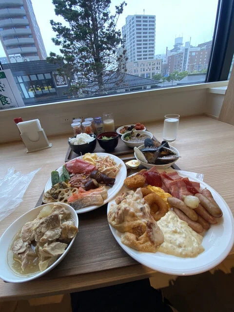 朝食ビュッフェ料理